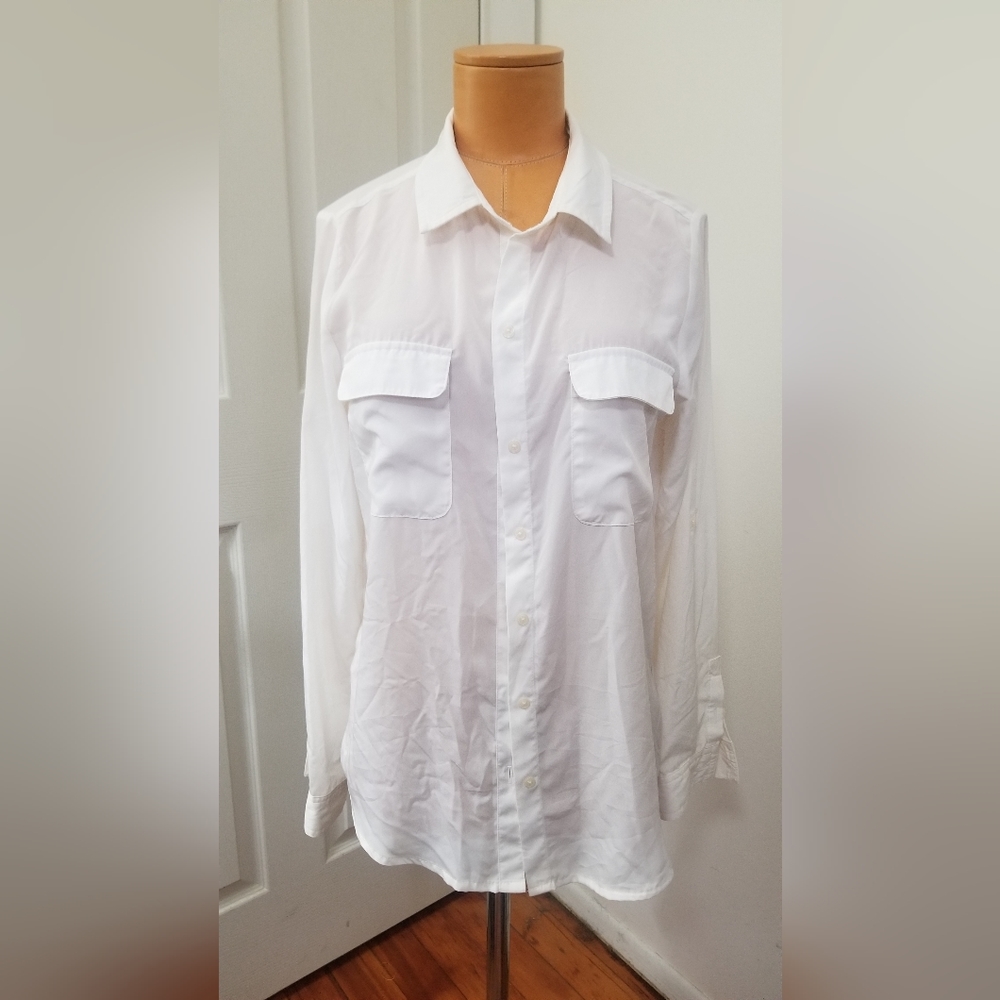 OLD NAVY Sheer Button-Down Shirt